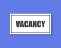 Vacancy plate icon on white isolated background. Layers grouped for easy editing illustration.