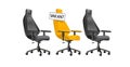 Vacant. Business recruitment concept. Office chair with a sign vacant. We are hiring, open vacancy. Hiring and Royalty Free Stock Photo