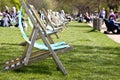 Vacant deck chairs