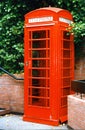 Vacant English Red Telephone Booth