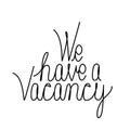 Vacant we are hiring label isolated icon