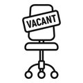 Vacant job chair icon outline vector. Career interview Royalty Free Stock Photo