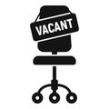Vacant job chair icon simple vector. Career interview Royalty Free Stock Photo
