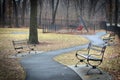 Vacant NYC Park Corona Virus Shut down New York