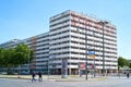 Vacant office building at a street crossing in Berlin Royalty Free Stock Photo