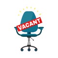 Vacant office chair place for job concept. Royalty Free Stock Photo