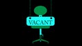 Vacant position. Office Chair. Animation