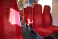 Vacant seats inside a train Royalty Free Stock Photo