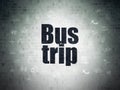 Vacation concept: Bus Trip on Digital Data Paper background Royalty Free Stock Photo