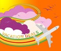 Vacation Deals Shows Bargain Promotional 3d Illustration