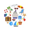 Vacation Decorative Icons Set
