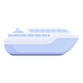 Vacation ferry icon, cartoon style