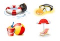 Vacation and holiday icons