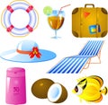 Vacation icon set