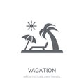 Vacation icon. Trendy Vacation logo concept on white background