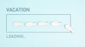 Vacation loading, progress bar with fish, planning a trip for the weekend, holiday and travel concept Royalty Free Stock Photo