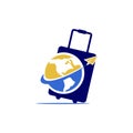 Vacation logo designs concept vector stock illustration, vacation logo, traveling logo, world logo, bag logo