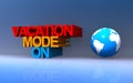 Vacation mode on on blue Royalty Free Stock Photo