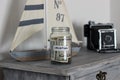 Vacation money jar at home. Royalty Free Stock Photo