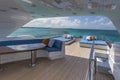 Vacation on Motor Yacht, details of Interior Luxury Yacht Royalty Free Stock Photo