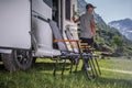 Vacation in a Recreational Vehicle Camper Van Royalty Free Stock Photo