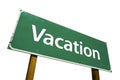 Vacation - Road Sign. Royalty Free Stock Photo