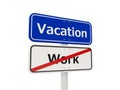 Vacation road sign Royalty Free Stock Photo