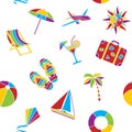 Vacation seamless pattern