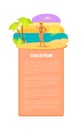 Vacation Hot Summer Poster Tropical Beach Woman