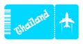 Vacation in Thailand, air ticket icon Royalty Free Stock Photo