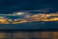 View of clouds and sky over the sea durin Royalty Free Stock Photo