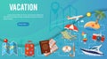 Vacation and Tourism Banner Infographics