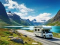 vacation travel holiday trip in motorhome