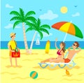 Vacation and Traveling, Exotic Beach and Sea Shore Royalty Free Stock Photo