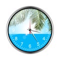 Vacation tropical holidays wall clock