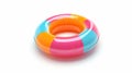 Vacation Vibes: Radiant Inflatable Ring Stealing the Spotlight on a White Canvas