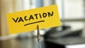Vacation written Royalty Free Stock Photo