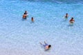 Vacationers bathe in crystal clear water Alanya, Turkey