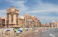 Vacationers on the city beach. Valencia