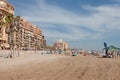 Vacationers on the city beach.