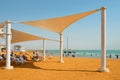 Vacationers and tourists bathe in the Dead Sea, Israel Royalty Free Stock Photo