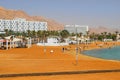 Vacationers and tourists bathe in the Dead Sea, Israel Royalty Free Stock Photo