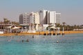 Vacationers and tourists bathe in the Dead Sea, Israel Royalty Free Stock Photo