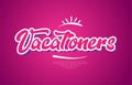 vacationers word text typography pink design icon