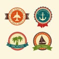 Vacations travel badges collection