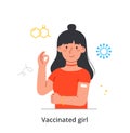 Vaccinated person concept