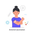 Vaccinated person concept