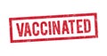 Vaccinated red ink stamp Royalty Free Stock Photo