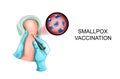 Vaccinating a child against smallpox Royalty Free Stock Photo