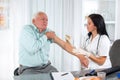 Vaccinating An Elderly Person Royalty Free Stock Photo